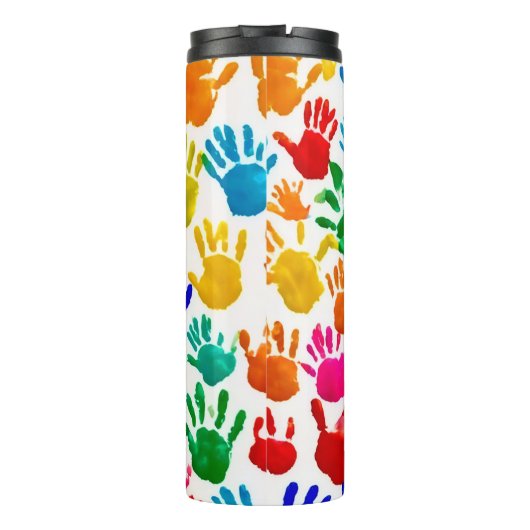 Farbige HandPrint Thermosbecher (Rückseite)