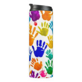 Farbige HandPrint Thermosbecher (Nach rechts gedreht)