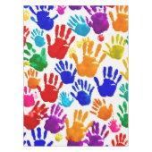 Farbige HandPrint Tischdecke (Vorderseite)