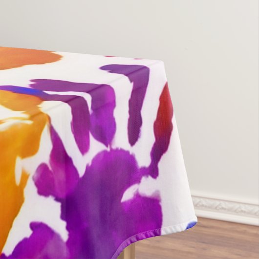 Farbige HandPrint Tischdecke (Beispiel)