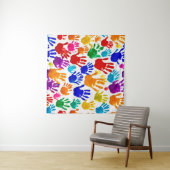 Farbige HandPrint Wandteppich (Beispiel (Horizontal))