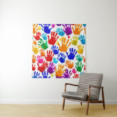 Farbige HandPrint Wandteppich (Beispiel)