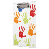 Farbige Handprint-Zwischenablage Klemmbrett (Links)