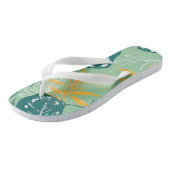 Farbige Handskizze Zeichnend Badesandalen (Schrägansicht)