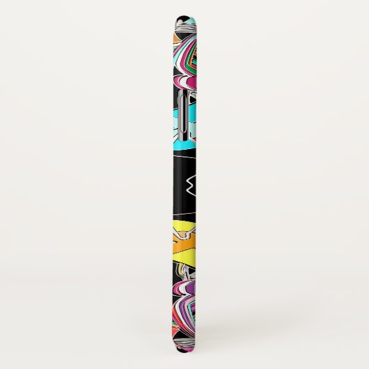 Farbige Handzeichen Abstrakt I Monogramm-Initialen Case-Mate iPhone Hülle (Hinten/Rechts)