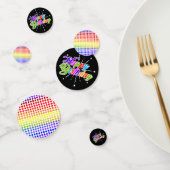 Farbige Happy Birthday Rainbow-farbene Punkte Konfetti (Gruppe)