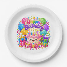Farbige Happy Birthday Torte Kinderparty Papier Te