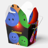Farbige Happy Face Spiral Favor Box Geschenkschachtel (Geöffnet)