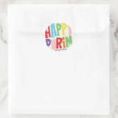 Farbige Happy Purim Round Aufkleber (Tasche)