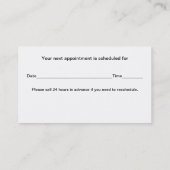 Farbige Happy Teeth Custom Dentist Business Card Terminkarte (Rückseite)