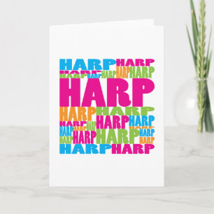 Farbige Harfe Karte