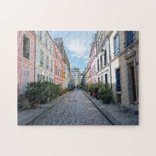 Farbige Häuser in der Rue Cremieux - Paris, Frankr Puzzle (Horizontal)