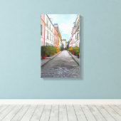 Farbige Häuser in der Rue Cremieux - Paris Leinwanddruck (Insitu (Holzboden))