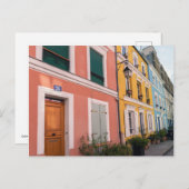 Farbige Häuser in der Rue Cremieux - Paris Postkarte (Vorne/Hinten)