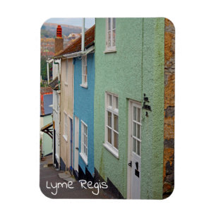 Farbige Häuser, Lyme Regis, Dorset, England Magnet