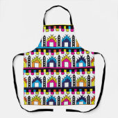 Farbige Häuser Moderne Schürze (Vorderseite)
