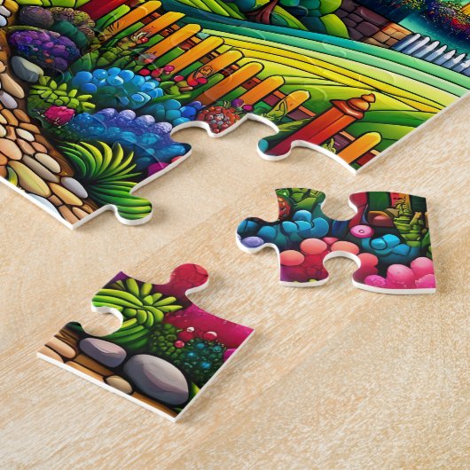 Farbige Häuser Puzzle (Seite)