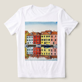 Farbige Häuser Tri-Blend Shirt