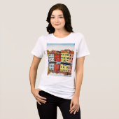 Farbige Häuser Tri-Blend Shirt (Vorderseite voll)