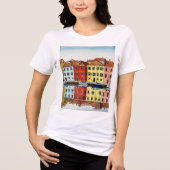 Farbige Häuser Tri-Blend Shirt (Vorderseite)