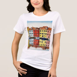 Farbige Häuser Tri-Blend Shirt