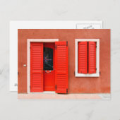 Farbige Hausfassade, Caorle, Italien Postkarte (Vorne/Hinten)