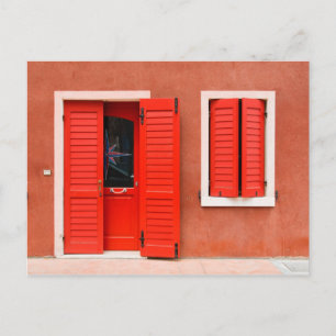 Farbige Hausfassade, Caorle, Italien Postkarte