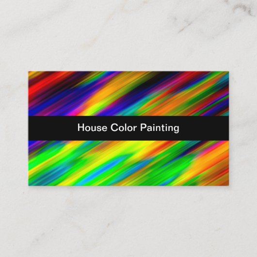 Farbige Hausmalerei Dienstleistungen Businesscard Visitenkarte (Vorderseite)