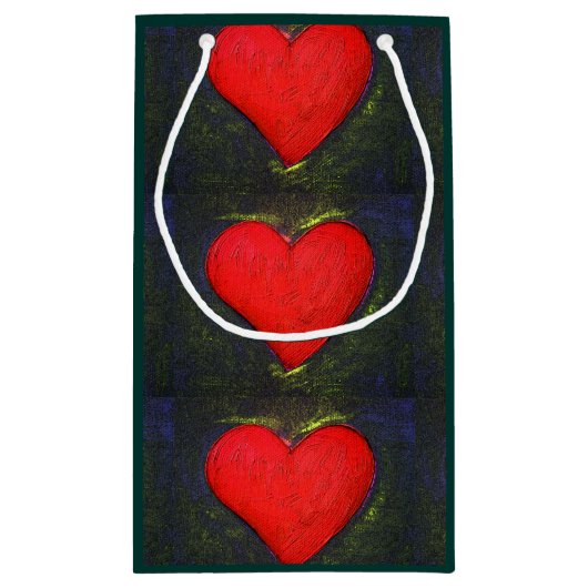 Farbige Heart-Geschenktasche Kleine Geschenktüte (Rückseite)