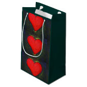 Farbige Heart-Geschenktasche Kleine Geschenktüte (Rückseite Schrägansicht)
