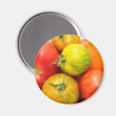 Farbige Heirloom Tomaten Magnet (Vorderseite/Rückseite)