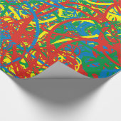 Farbige heiße Mess gelb grün blau Abstrakt Geschenkpapier (Ecke)