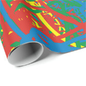 Farbige heiße Mess gelb grün blau Abstrakt Geschenkpapier (Rolleneckpunkt)