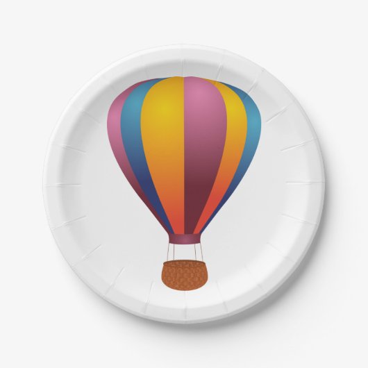 Farbige Heißluftballon-Papier-Teller Pappteller (Vorderseite)