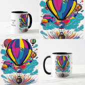 Farbige Heißluftballon-Tasse Tasse