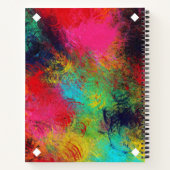 Farbige, helle Kunst und weiße Monogramme Notizblock (Rückseite)