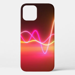 Farbige helle Neon-glühende grafische Equalizer. M Case-Mate iPhone Hülle