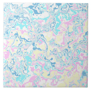Farbige Helle Pastell-Farben Groovy Boho Abstrakte Fliese