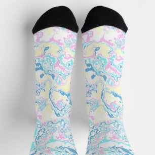Farbige Helle Pastell-Farben Groovy Boho Abstrakte Socken
