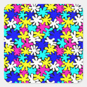 Farbige, helle Punkte Klassischer Rundaufkleber Quadratischer Aufkleber (Vorderseite)