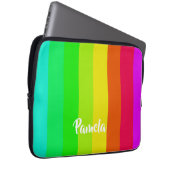 Farbige, helle Regenbogenlinien Laptopschutzhülle (Vorne Rechts)