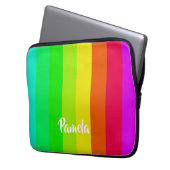 Farbige, helle Regenbogenlinien Laptopschutzhülle (Vorderseite Links)