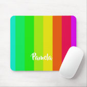 Farbige, helle Regenbogenlinien Mousepad (Mit Mouse)