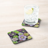 Farbige Hellebore-Blume Getränkeuntersetzer (Rechte Seite)