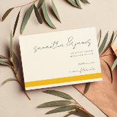 Farbige, hellgelbe Streifen Handgeschriebenes Skri Save The Date