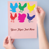 Farbige Hennen Flyer (Hand)