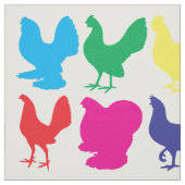 Farbige Hennen Stoff (Muster)