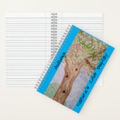 Farbige Herbstbaum Azure Blue Notizblock (Innen)