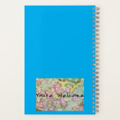 Farbige Herbstbaum Azure Blue Notizblock (Rückseite)