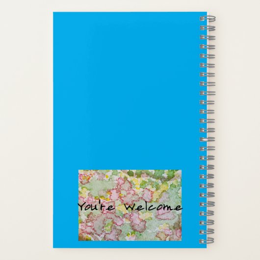 Farbige Herbstbaum Azure Blue Notizblock (Rückseite)